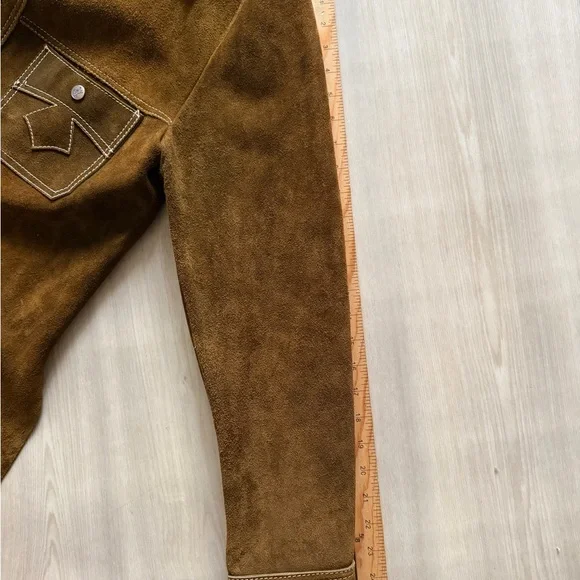 Vintage Leather Suede Rancher Jacket Western Styling Handmade Sz L - Picture 10 of 14